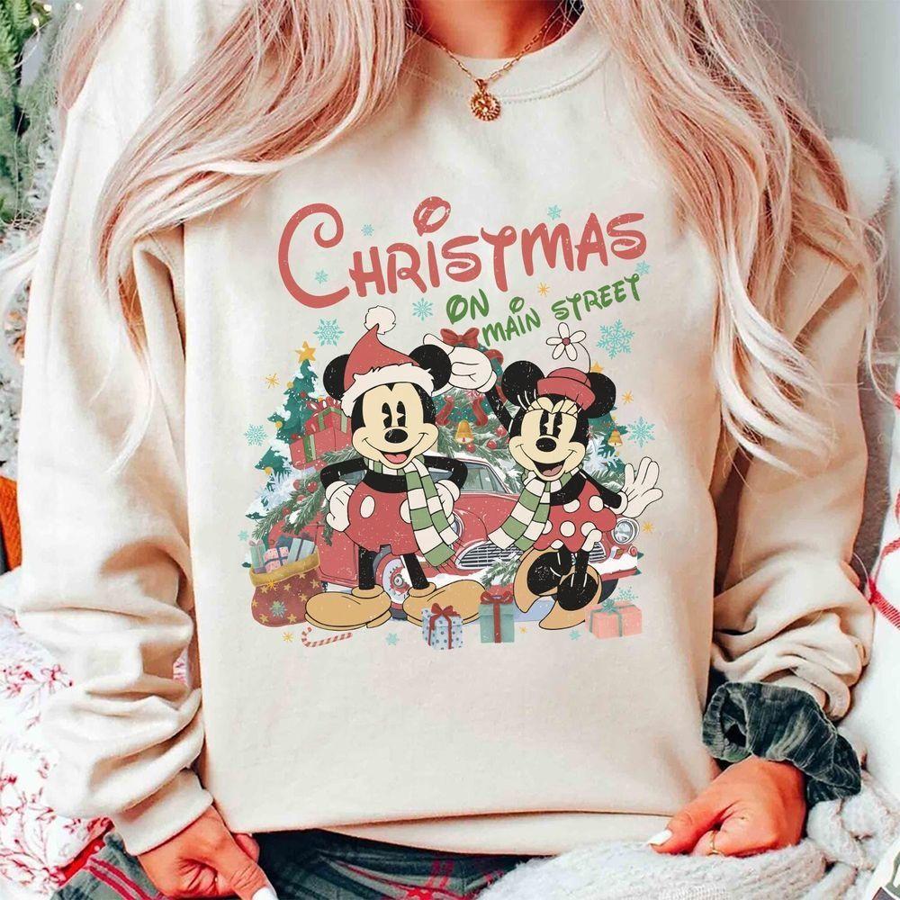 Vintage Disney Christmas On Main Street Vuitino Shirt Vintage Disney Christmas On Main Street Vuitino Shirt